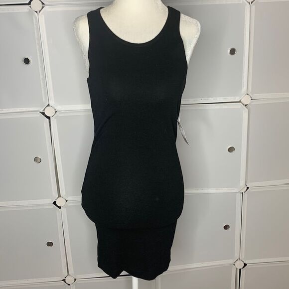 Forever 21 Essentials Black Sleeveless Bodycon Mini Dress Size Small - Picture 1 of 11